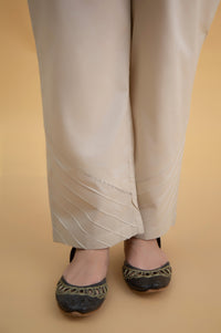 Basic Cambric Cigarette Pants - Beige