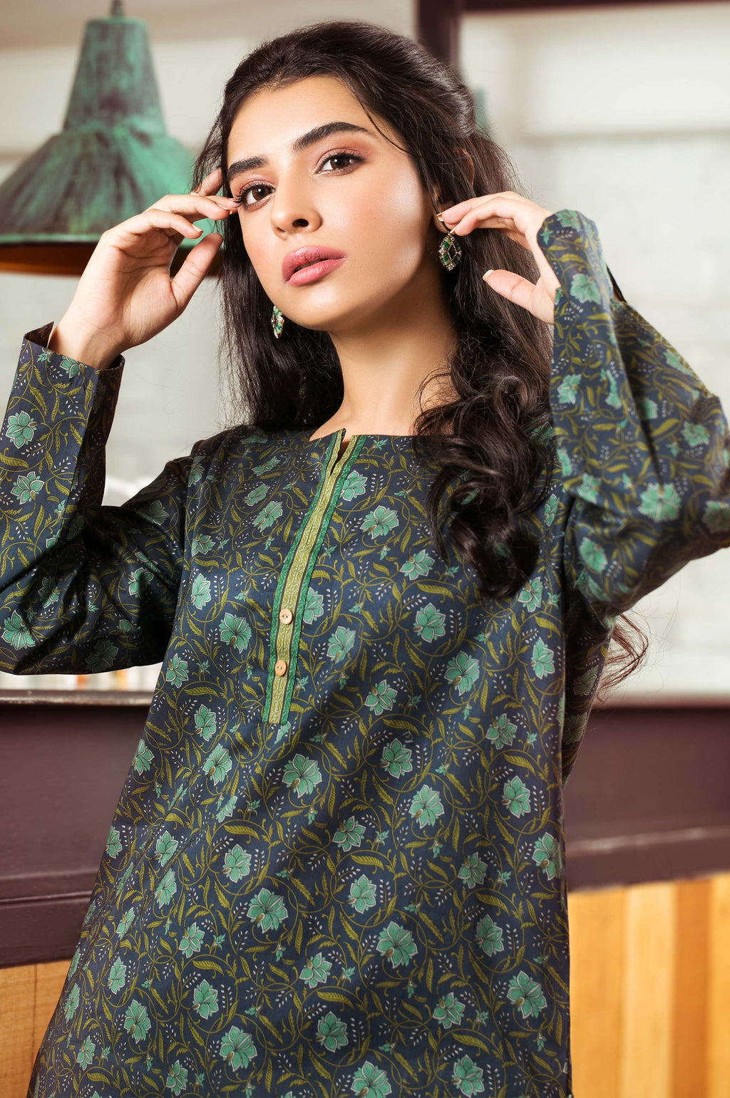 Stitched 1 Piece Digital Printed Cambric Shirt