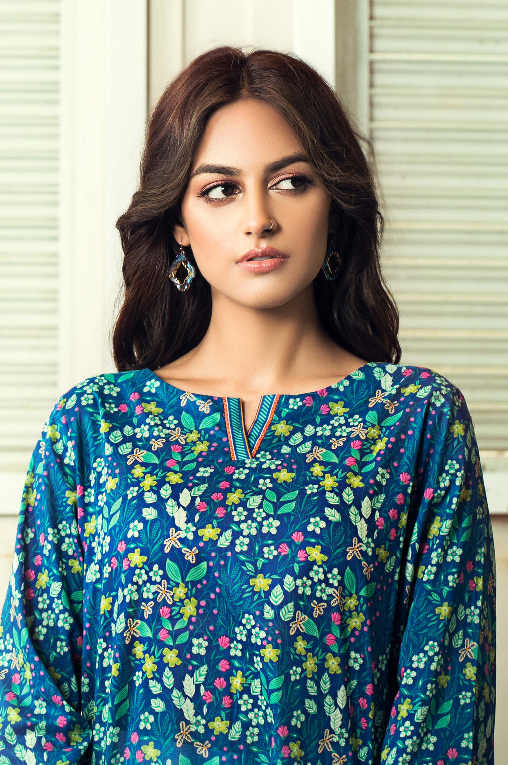 Stitched 1 Piece Digital Printed Cambric Shirt
