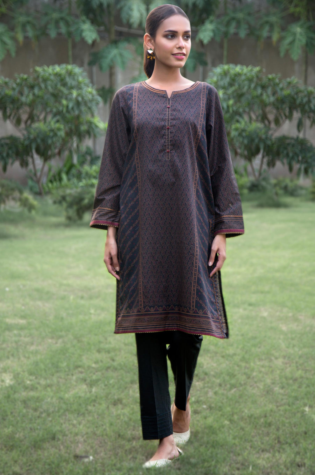 Stitched 1 Piece Digital Printed Cambric Shirt