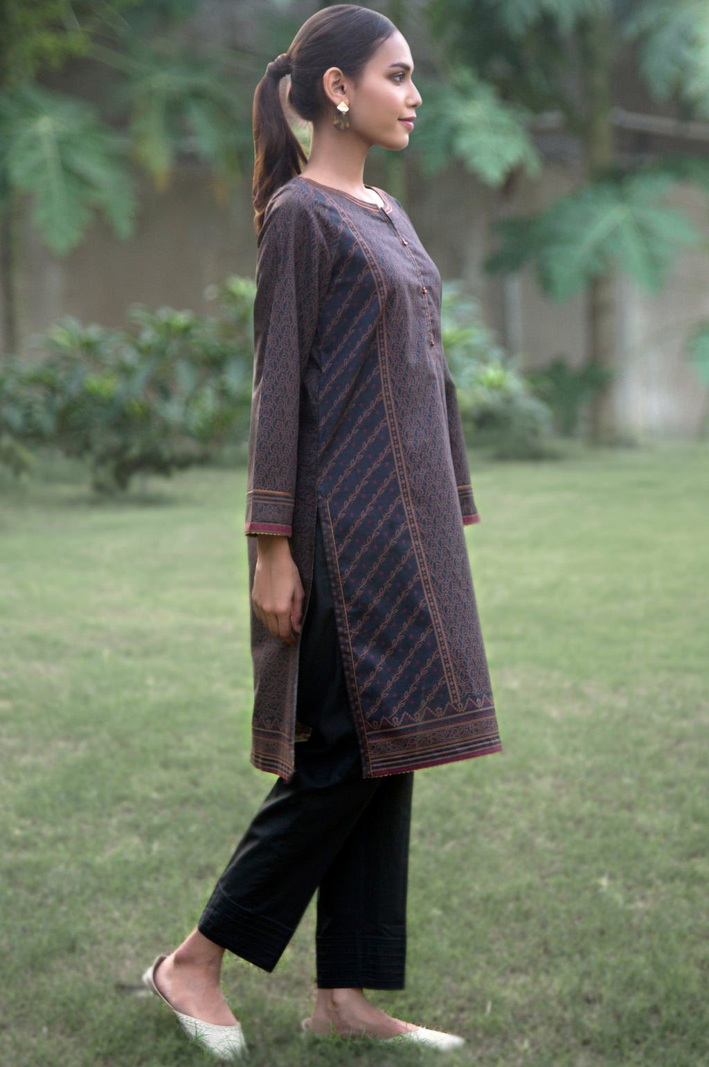 Stitched 1 Piece Digital Printed Cambric Shirt