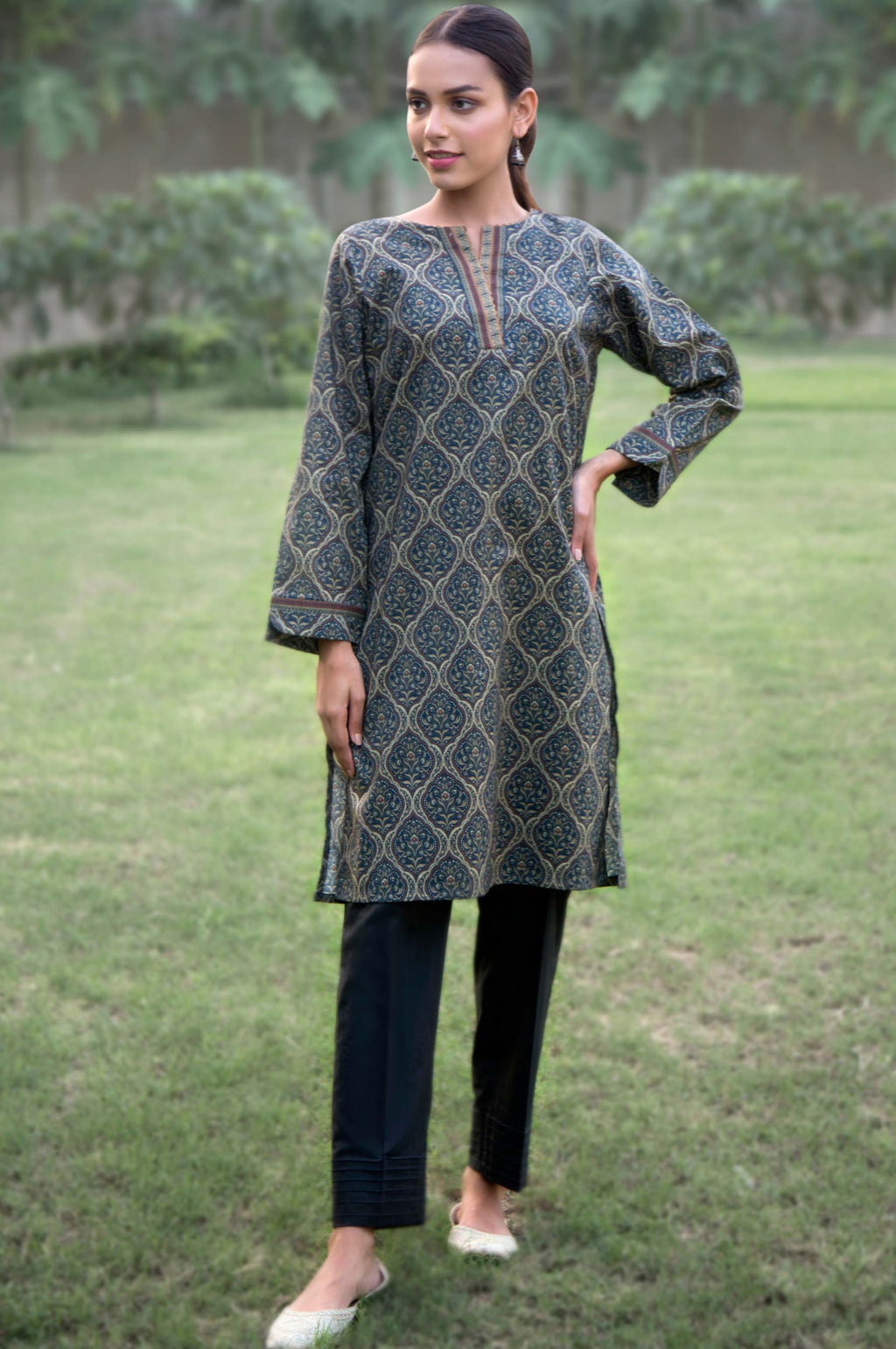 Unstitched 1 Piece Digital Printed Cambric Shirt