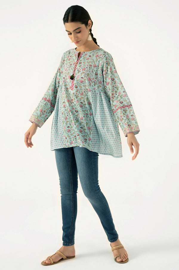 Stitched 1 Piece Digital Printed Lawn Shirt