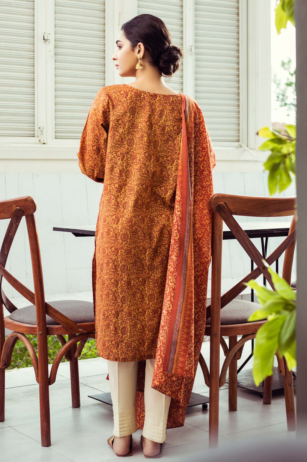 Stitched 2 Piece Printed Cambric Suit