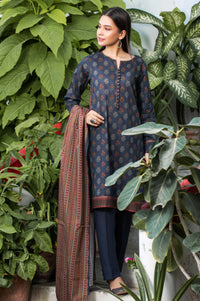 Stitched 2 Piece Printed Karandi Suit