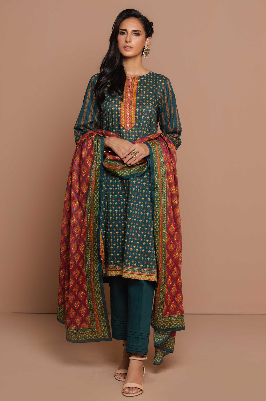 Stitched 2 Piece Printed Lawn Suit