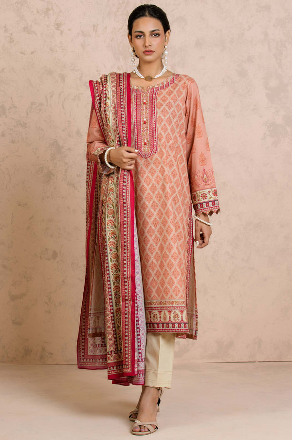 Stitched 2 Piece Printed Cottel Suit