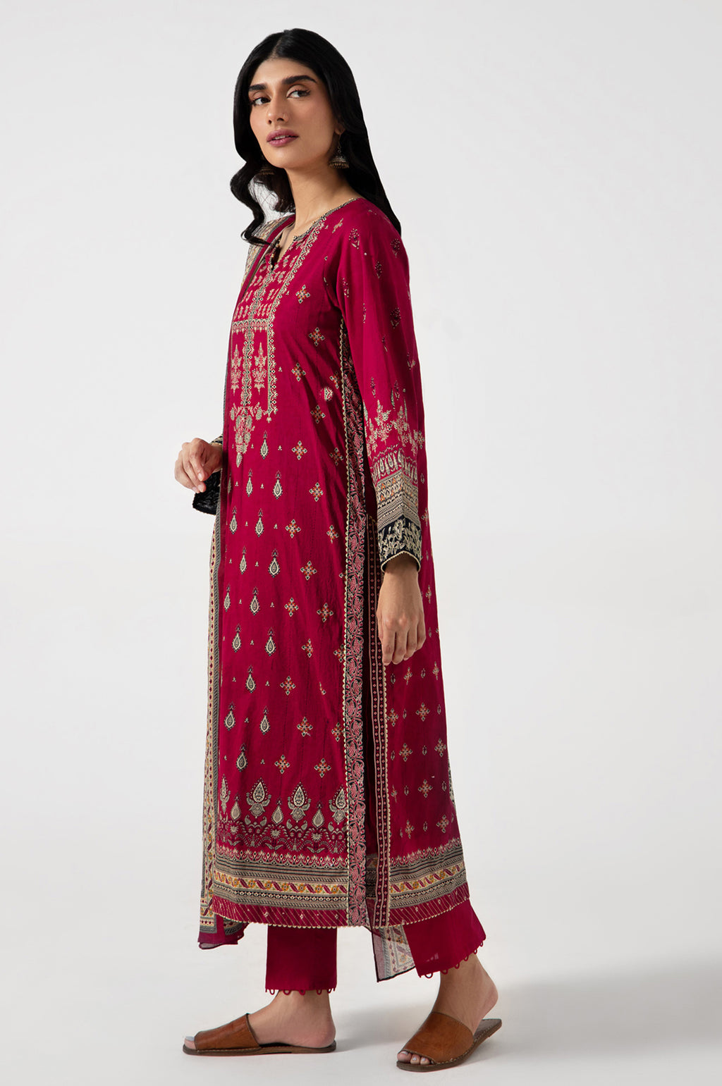 Stitched 2 Piece Embroidered Lawn Suit