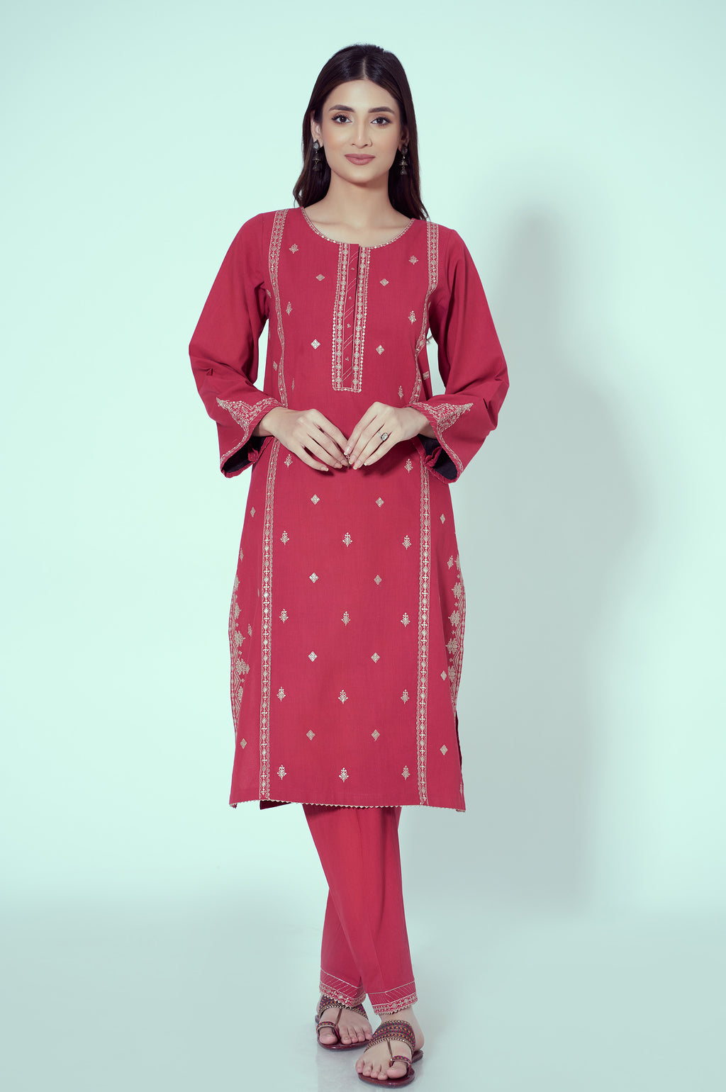 Stitched 2 Piece Embroidered Cambric