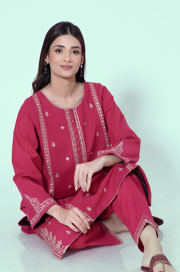 Stitched 2 Piece Embroidered Cambric