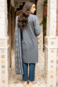 Stitched 3 Piece Printed Khaddar Suit