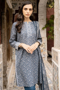 Stitched 3 Piece Printed Khaddar Suit