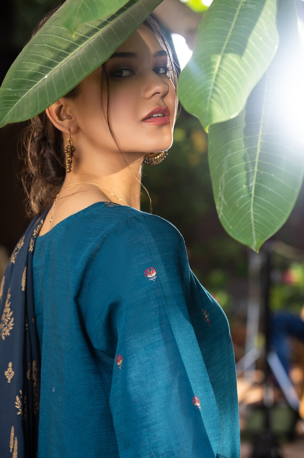 Stitched 3 Piece Embroidered Khaddar Suit