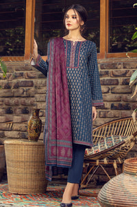 Stitched 3 Piece Printed Cottel Suit
