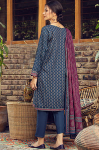 Stitched 3 Piece Printed Cottel Suit