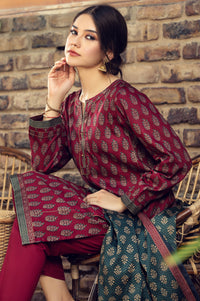 Stitched 3 Piece Printed Cottel Suit