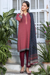 Stitched 3 Piece Printed Karandi Suit