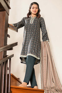 Stitched 3 Piece Printed Doria Linen Viscose Suit