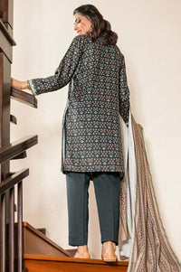 Stitched 3 Piece Printed Doria Linen Viscose Suit