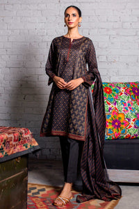 Stitched 3 Piece Printed Doria Lawn Suit with Voile Slub Dupatta