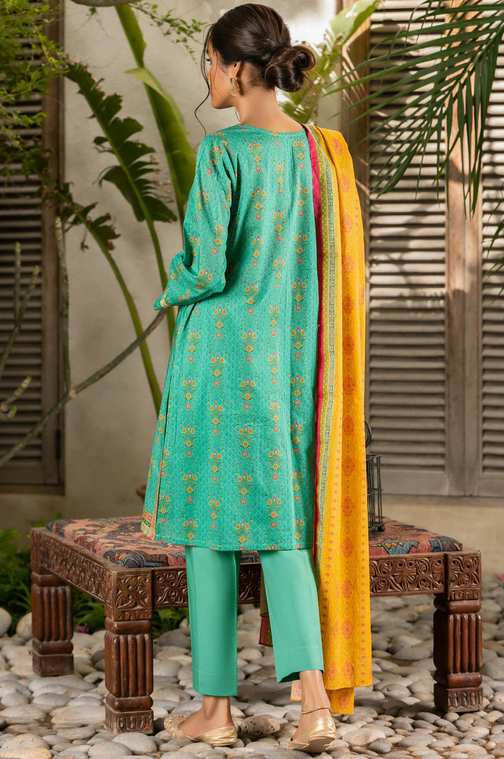 Stitched 3 Piece Embroidered Lawn Suit