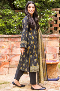 Stitched 3 Piece Printed Khaddar Suit