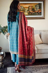Stitched 3 Piece Printed Khaddar Suit