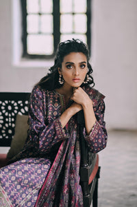 Stitched 3 Piece Printed Khaddar Suit