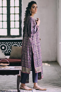 Stitched 3 Piece Printed Khaddar Suit