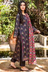 Stitched 3 Piece Printed Cottel Suit