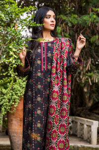 Stitched 3 Piece Printed Cottel Suit