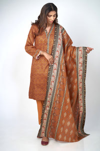Stitched 3 Piece Printed Cottel Suit