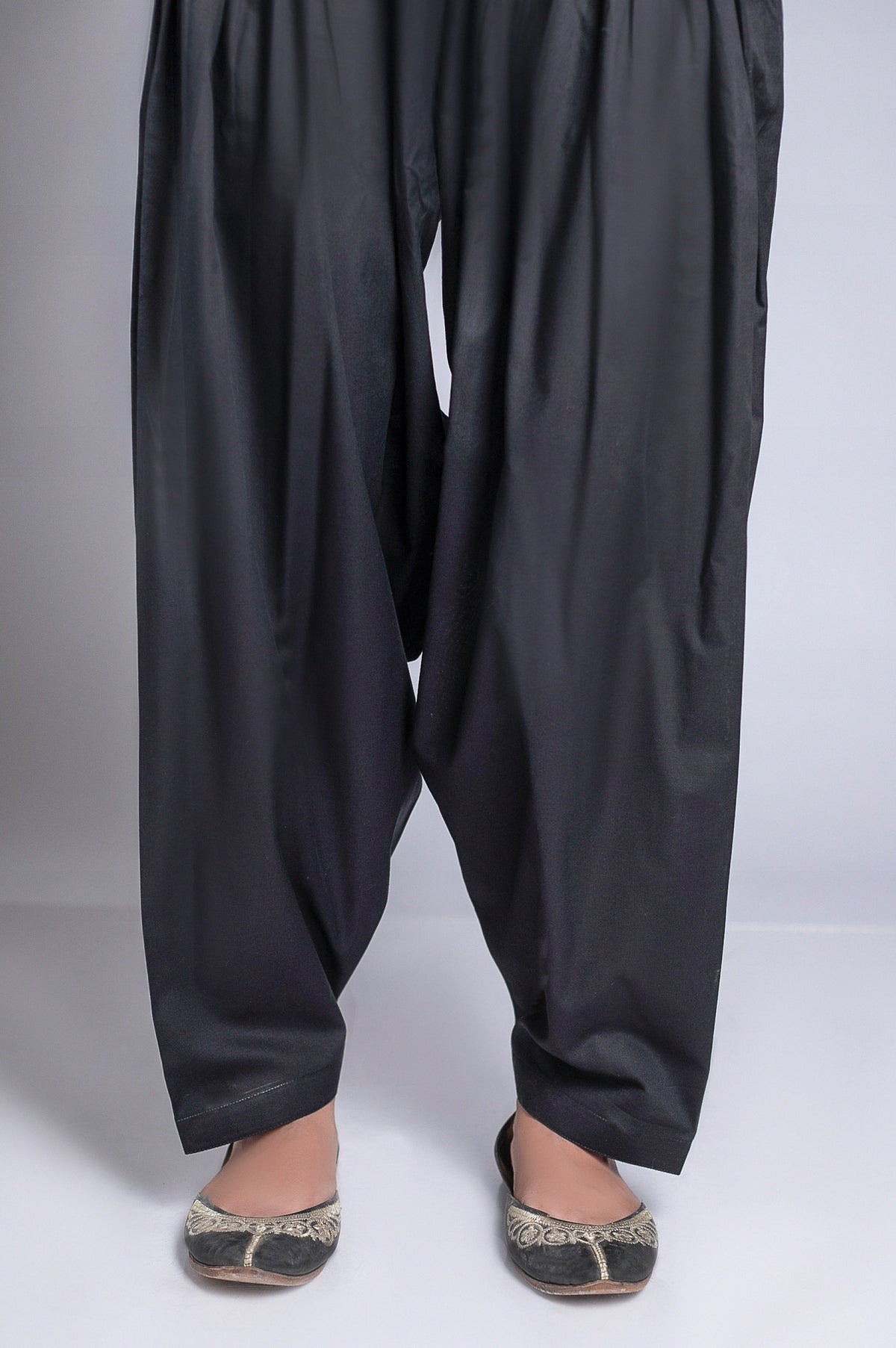 Basic Cambric Shalwar - Black