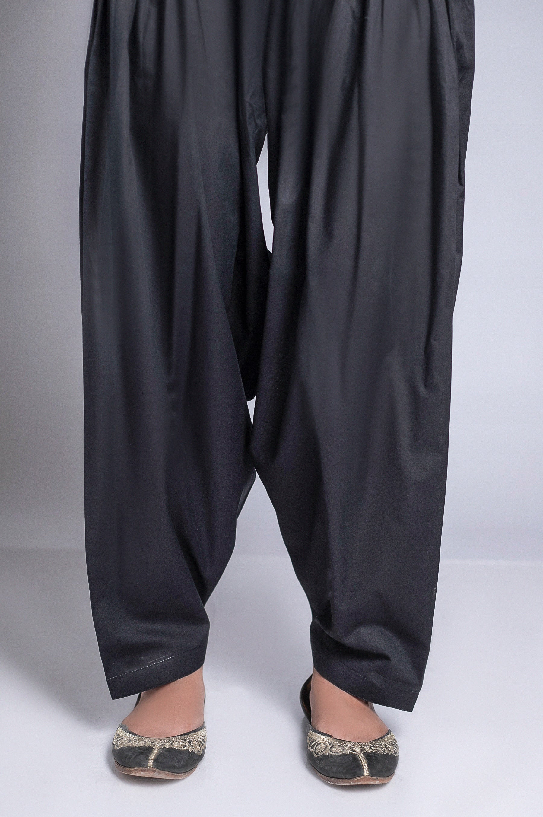 Basic Cambric Shalwar - Black