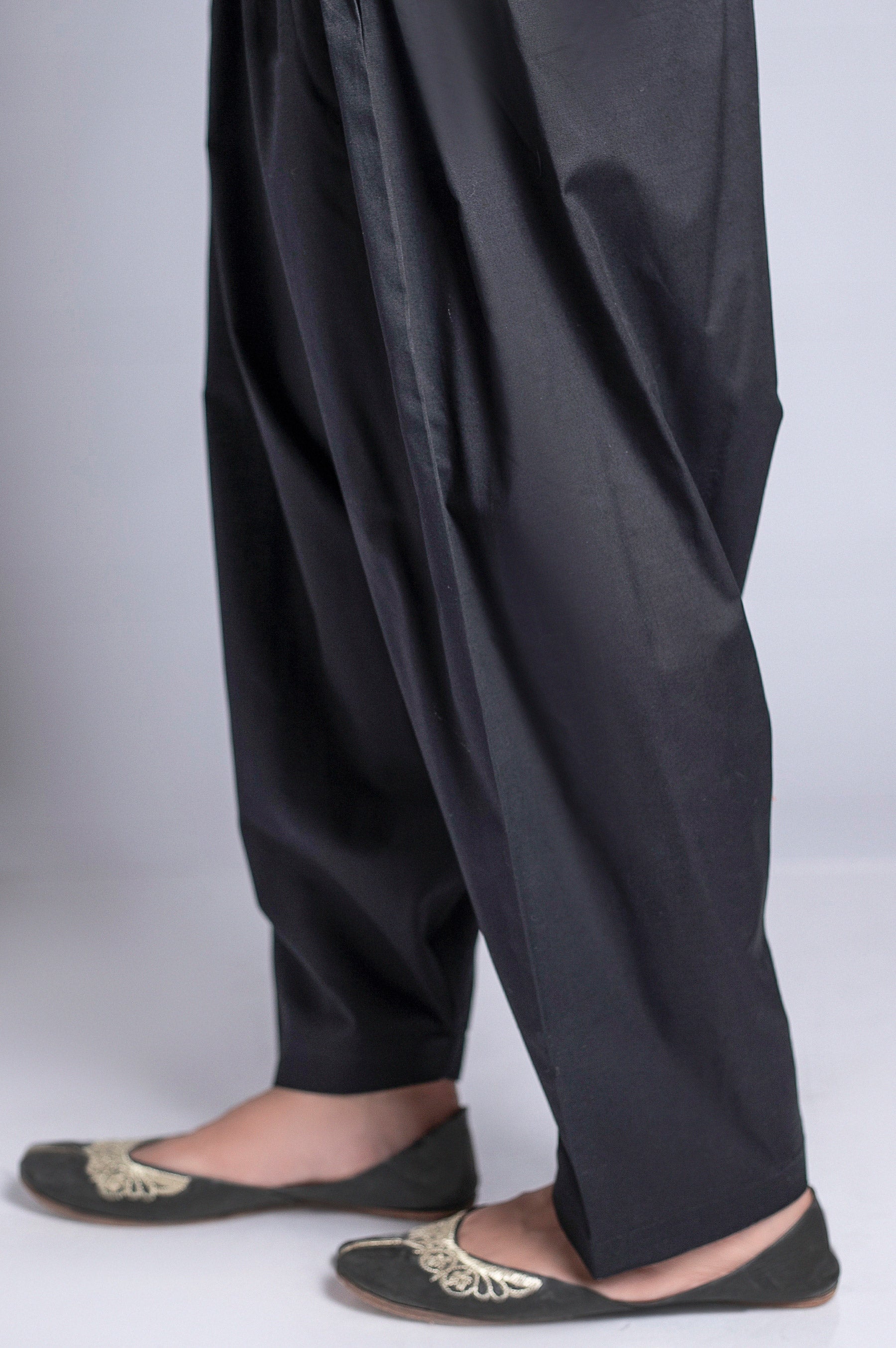 Basic Cambric Shalwar - Black