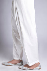 Basic Cambric Shalwar - White