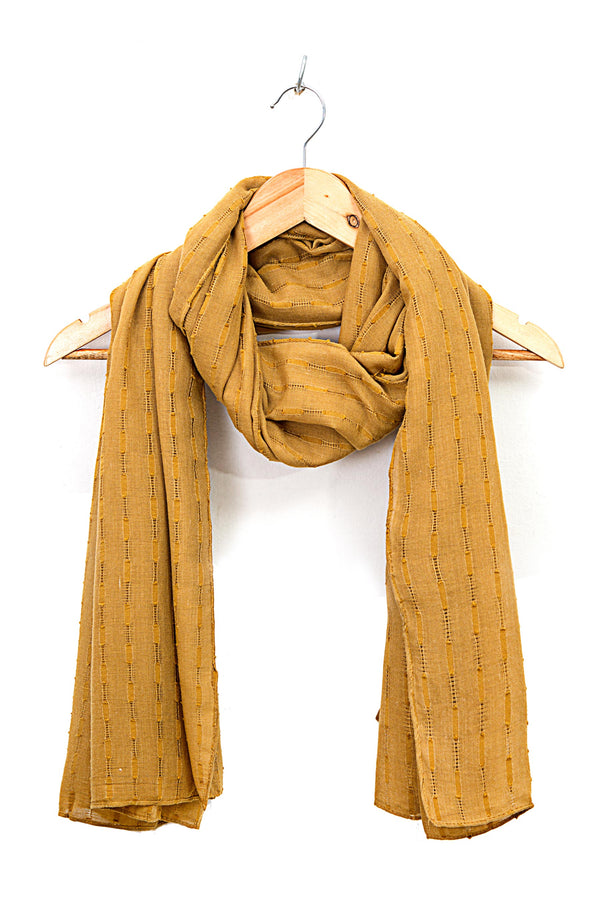 Solid Woven Scarf - Honey