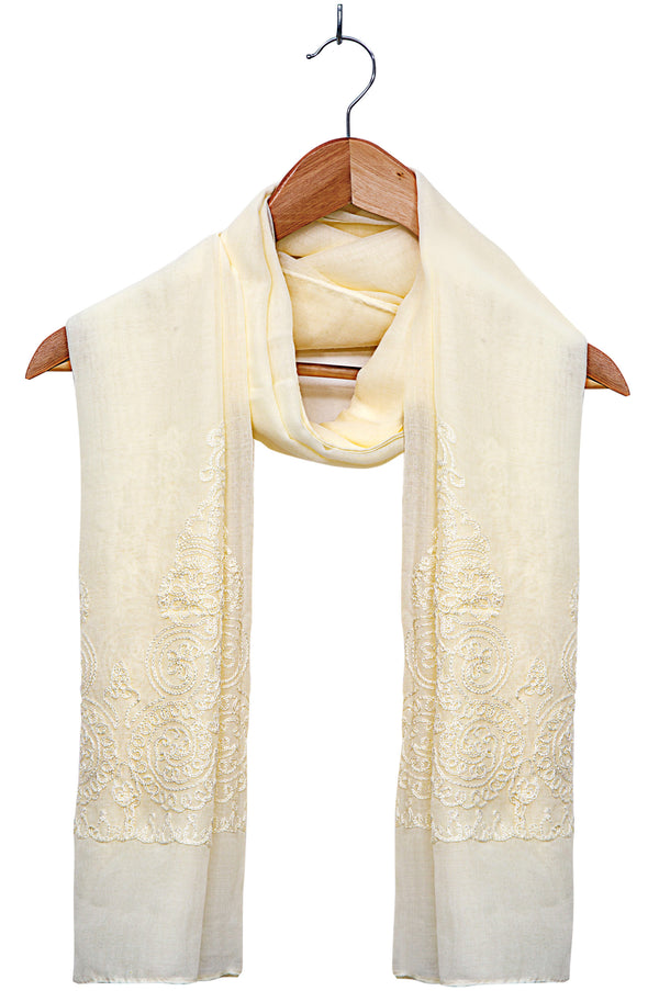 Solid-Embroidered-Scarf-Offwhite