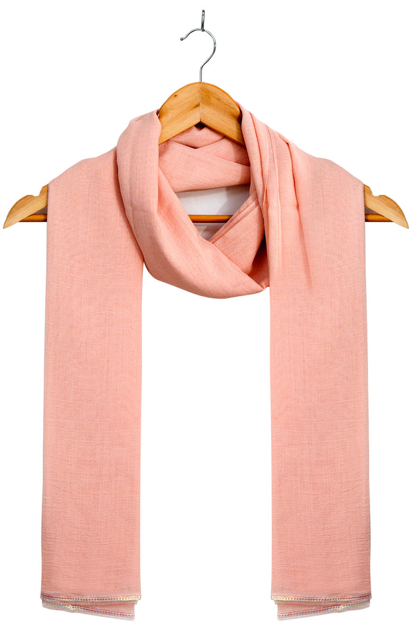 Silky Lace Trimmed Scarf