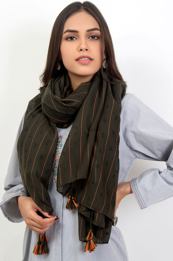 Stripe Affair Scarf - Green