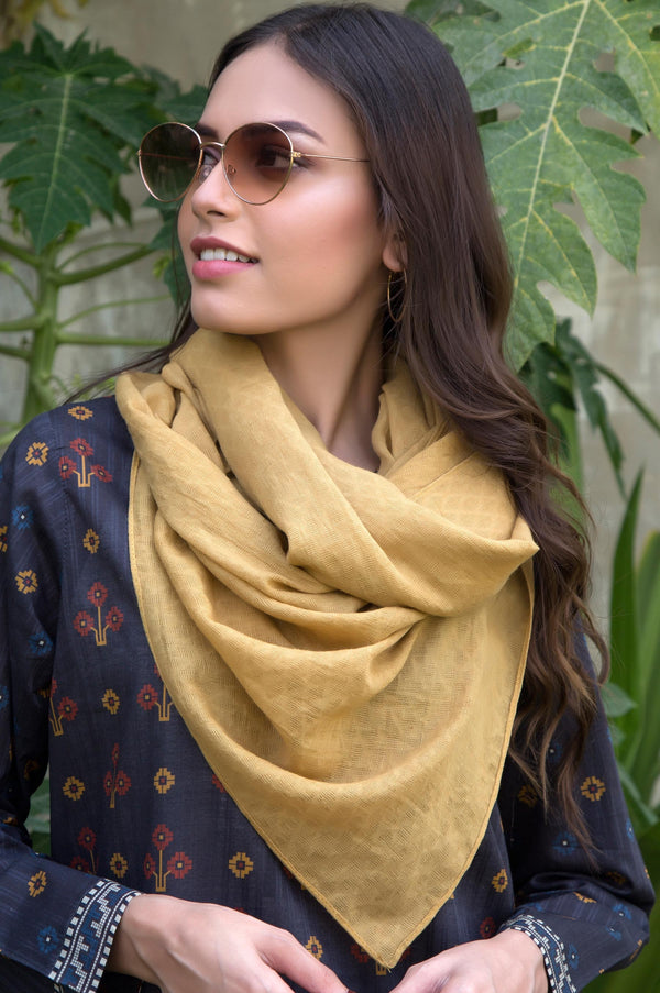 Jacquard Scarf- Mustard