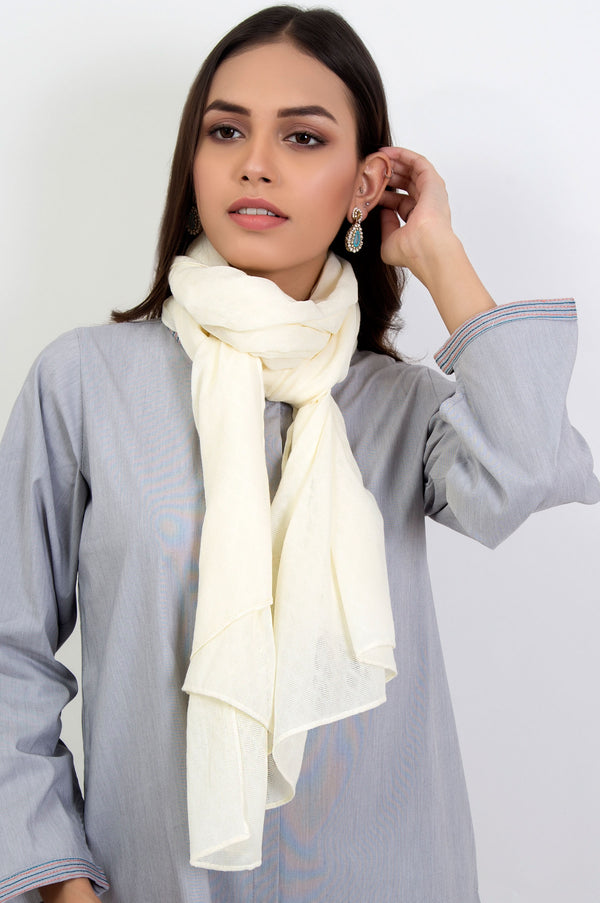 Jacquard Scarf- Off White