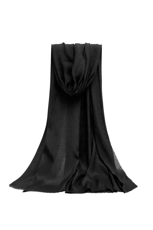 Solid Textured Glossy Scarf