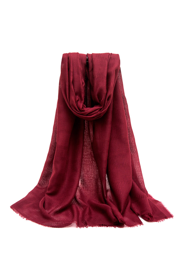 Solid Textured Glossy Scarf