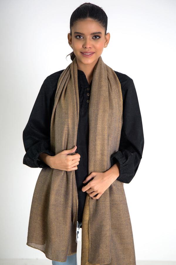 Two-toned Textured Scarf