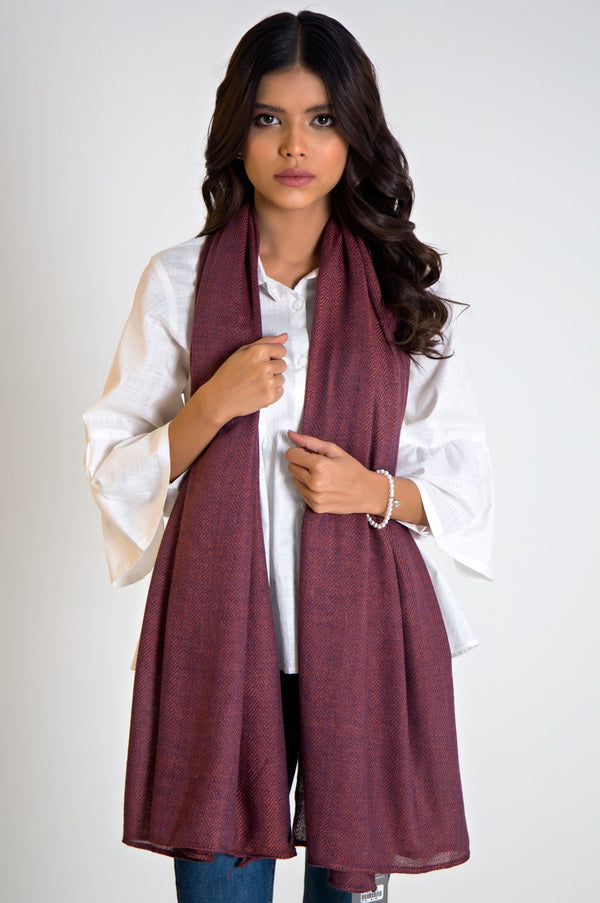 Two-toned Textured Scarf