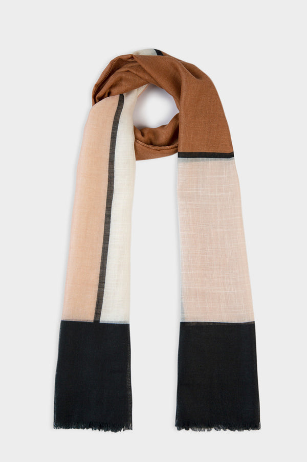 Pattern Beige Scarf