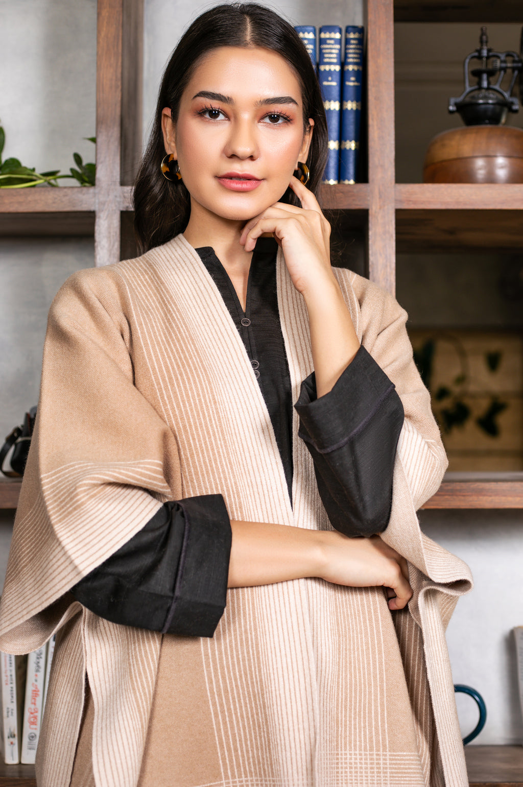 Dual Tone Cape Shawl