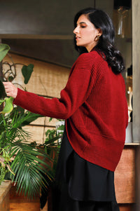 Open Front Shawlneck Cardigan