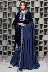 3 PC Unstitched Suit-Fabric: Velvet